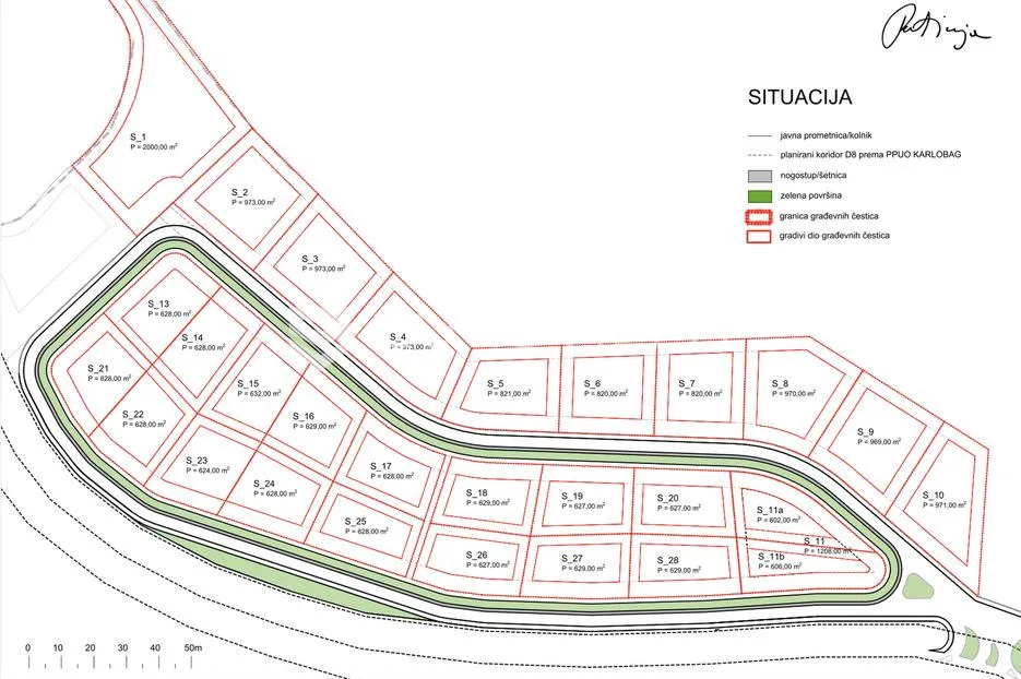 karlobag, cesarica, građevinsko zemljište s projektom, 628 m² - slika 13