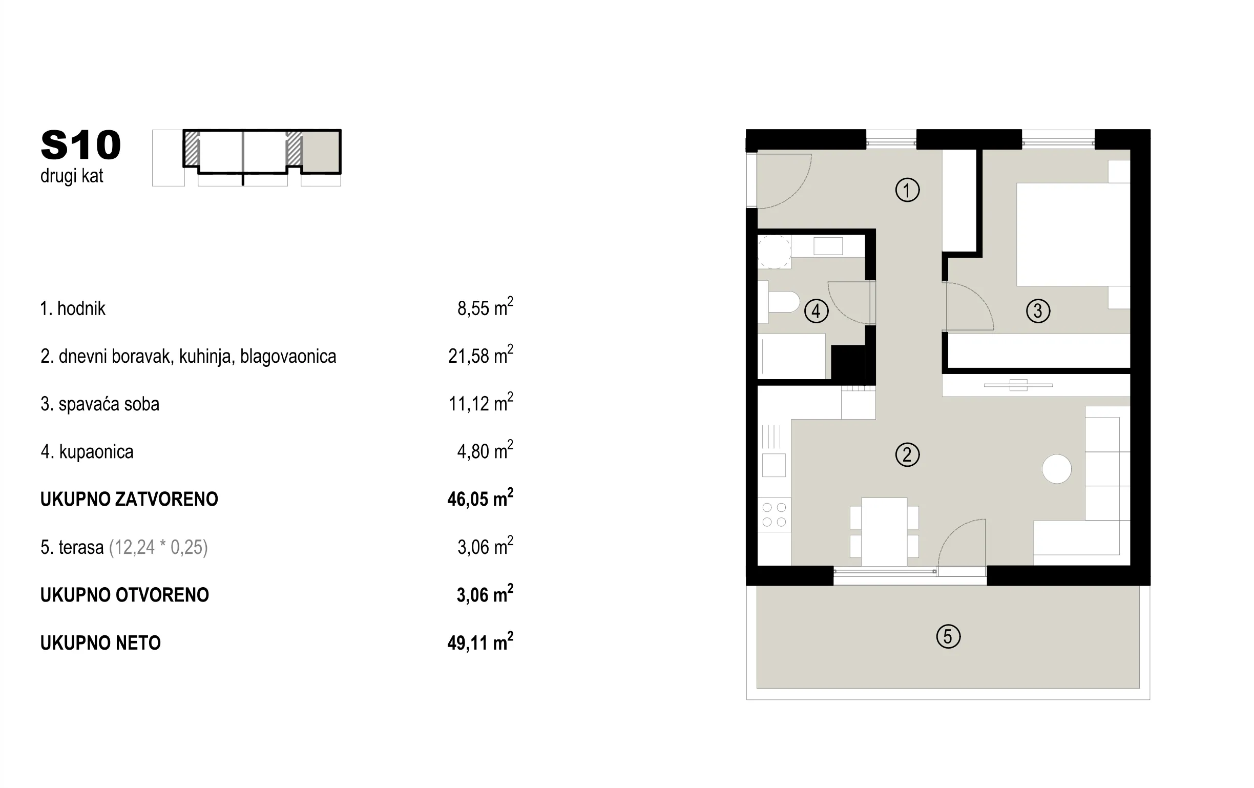 sveta nedelja, atraktivan dvosoban stan s terasom, 49 m² novogradnja - slika 11