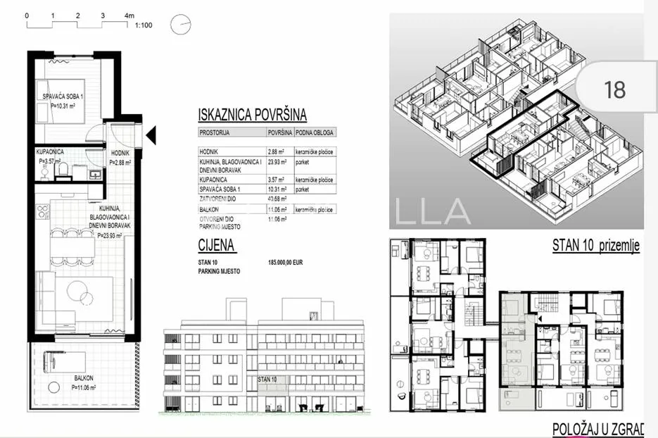 trogir, okrug gornji – apartman s10 na prvom katu neto korisne površine 46 m2 - slika 14