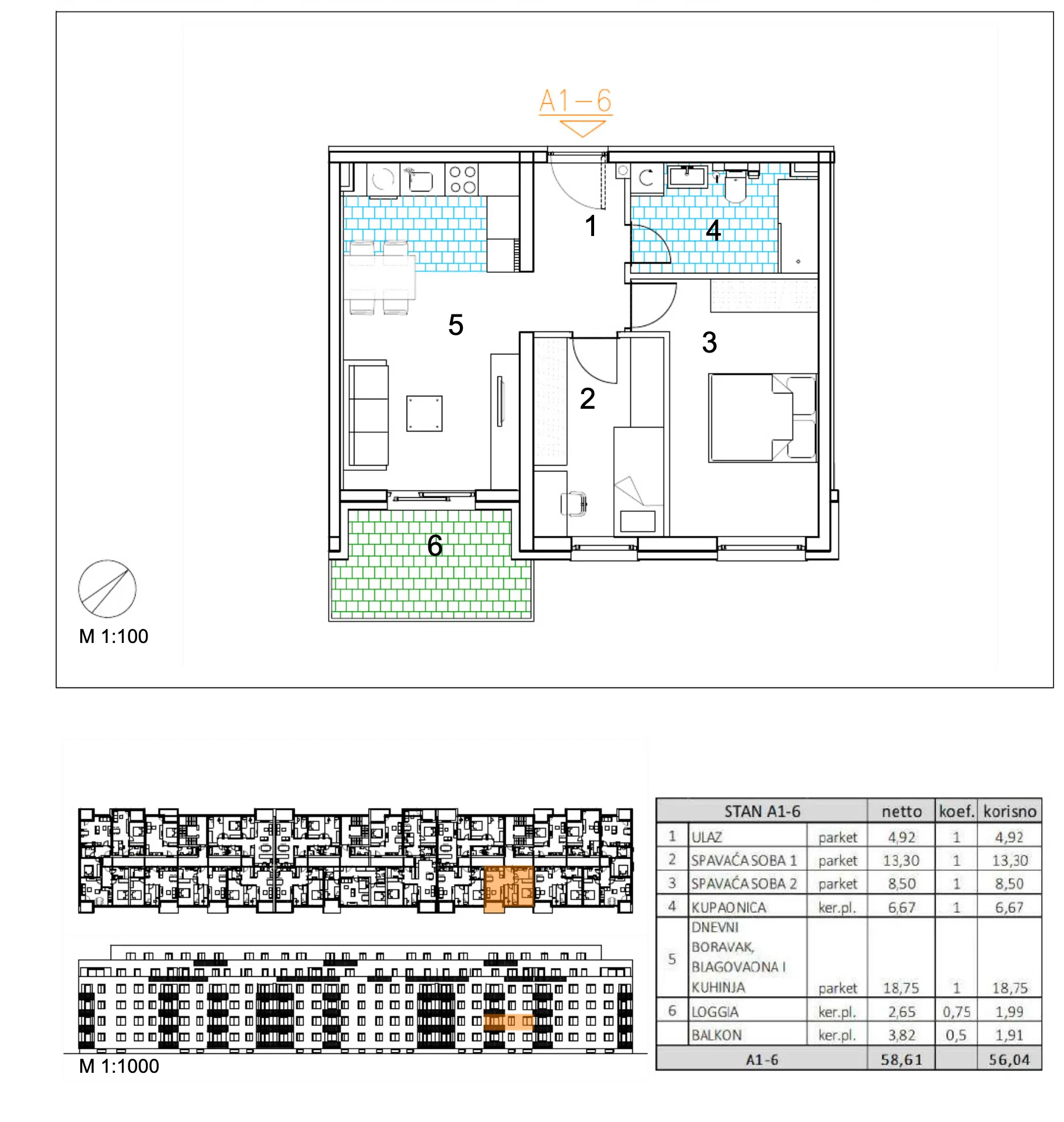 velika gorica, moderan trosoban stan u novogradnji, 56 m² - slika 6