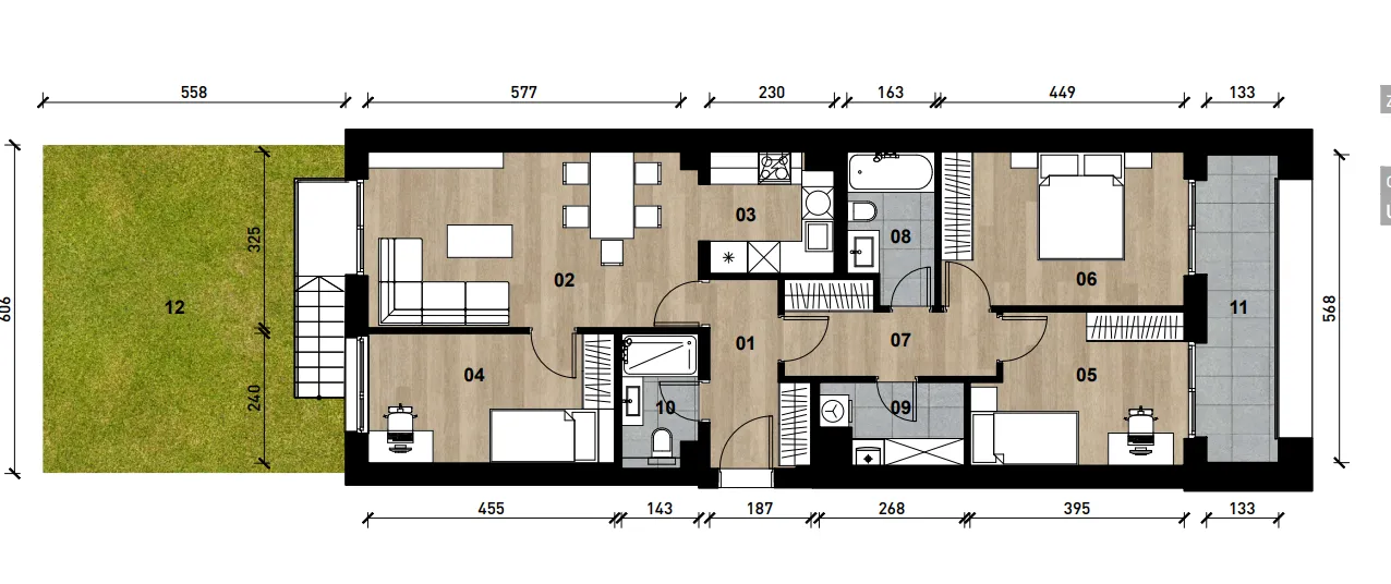 zagreb, črnomerec, vrhunska novogradnja, četverosoban apartman 92 m² - slika 11