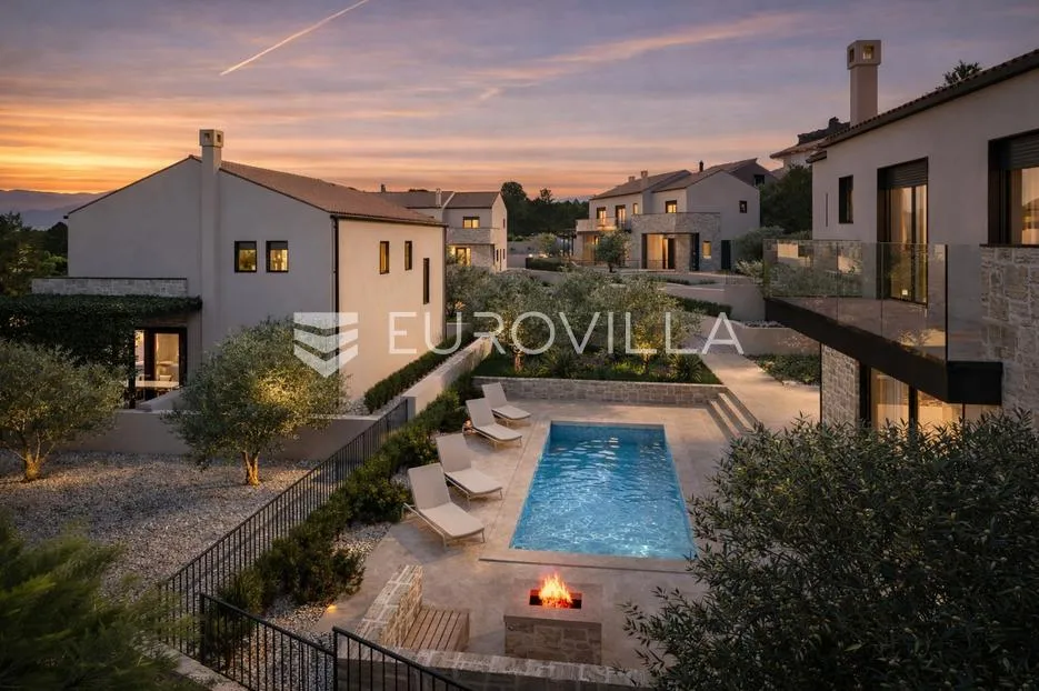 Otok Krk, Šilo, luksuzna vila prvi red do mora, Villa B