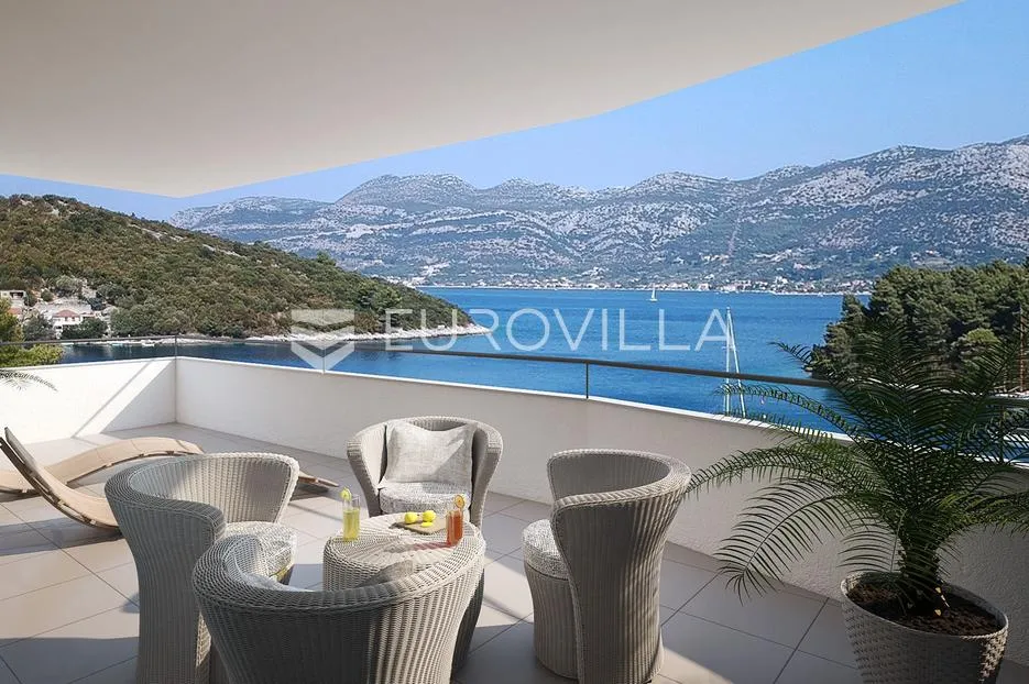 Korčula, moderan stan s otvorenim pogledom na more - Žrnovo, Korčula