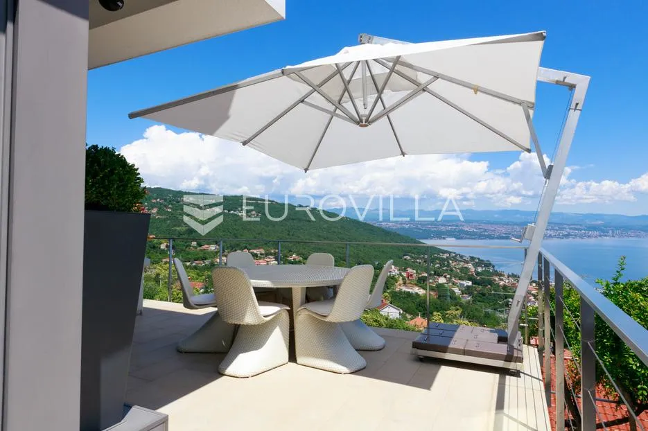 opatija, oprić, ekskluzivna vila 375 m² s panormaskim pogledom, bazenom i saunom - slika 13