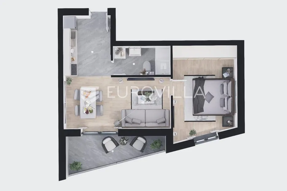 kaštel novi, komforan jednosoban stan od 43,7 m² i parkirno mjesto - slika 4