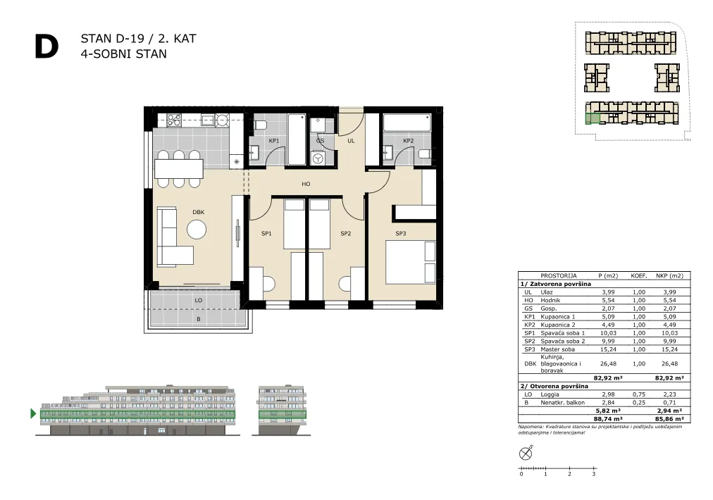 velika gorica, trosoban stan neto površine 85,86 m² novogradnja - slika 5