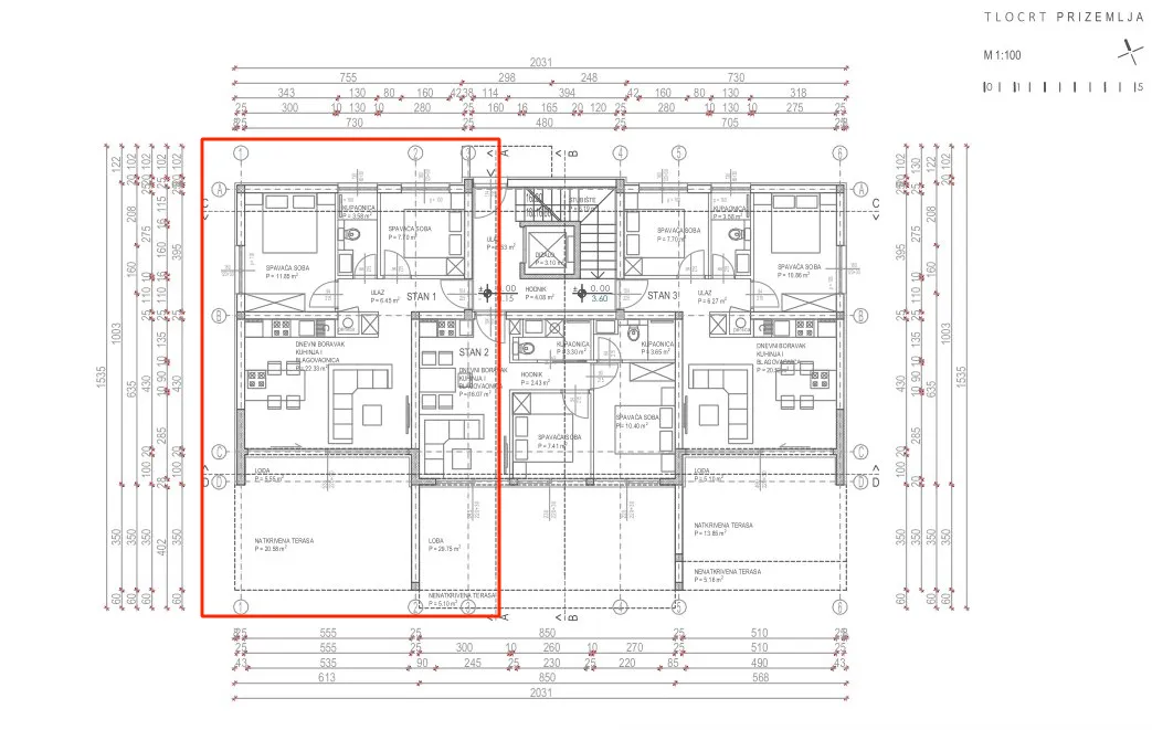 zadar, zaton, novogradnja, luksuzan dvosoban stan s vrtom 76,41 m² - slika 12