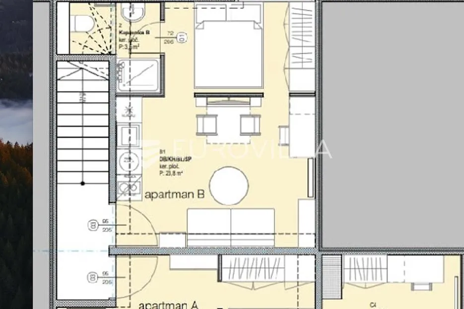 zagreb, trešnjevka, višenamjenski prostor uređen za stanovanje, 28 m² - slika 3