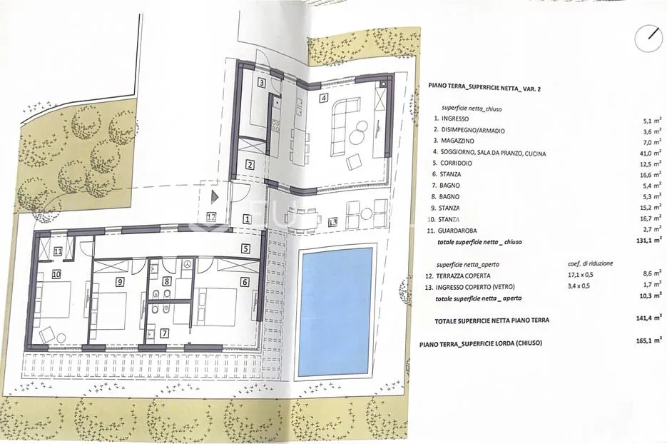 istra, barban, građevinsko zemljište 698 m2 s idejnim projektom za obiteljsku kuću - slika 2
