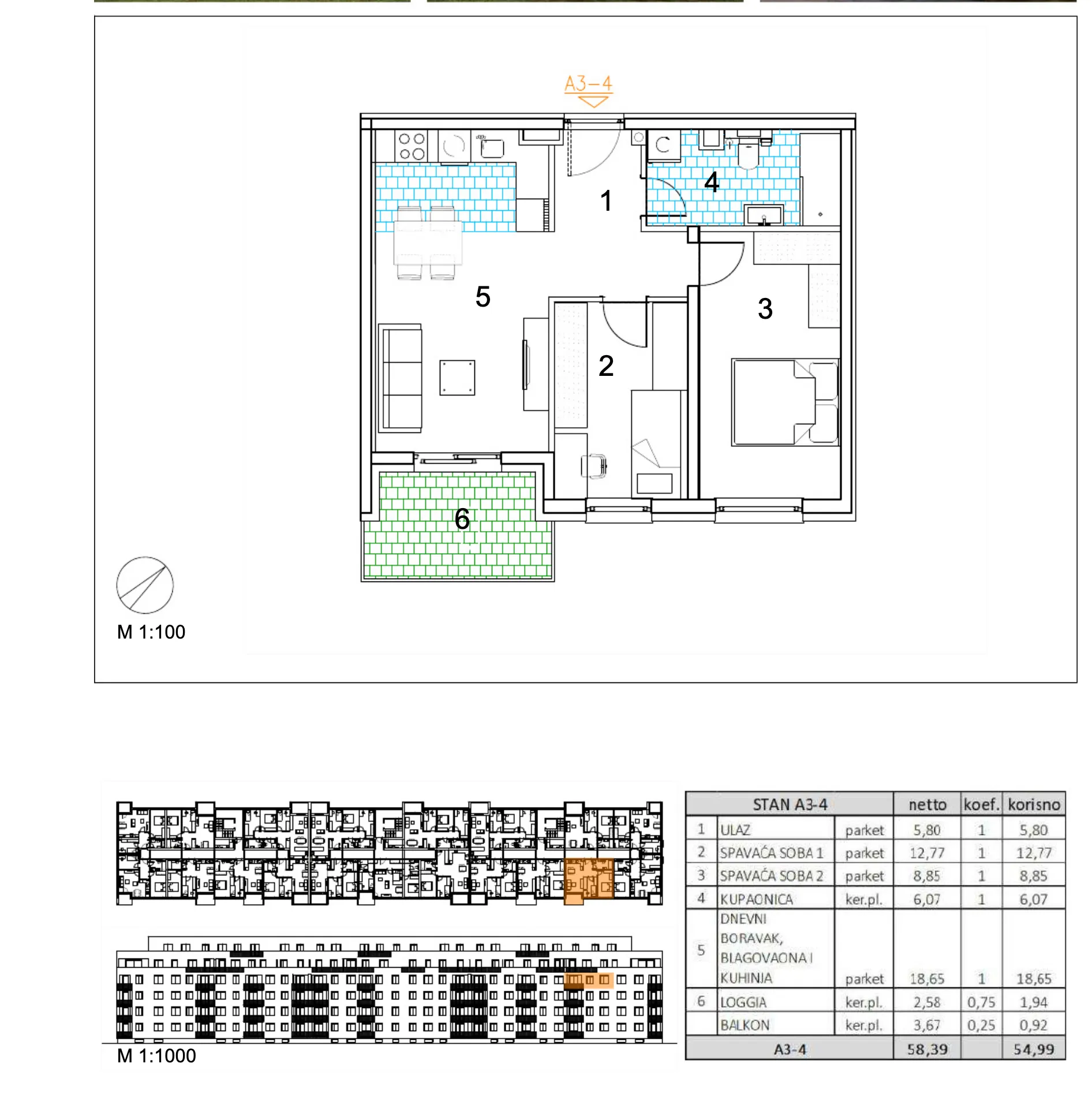 velika gorica, moderan trosoban stan u novogradnji, 55 m² - slika 6