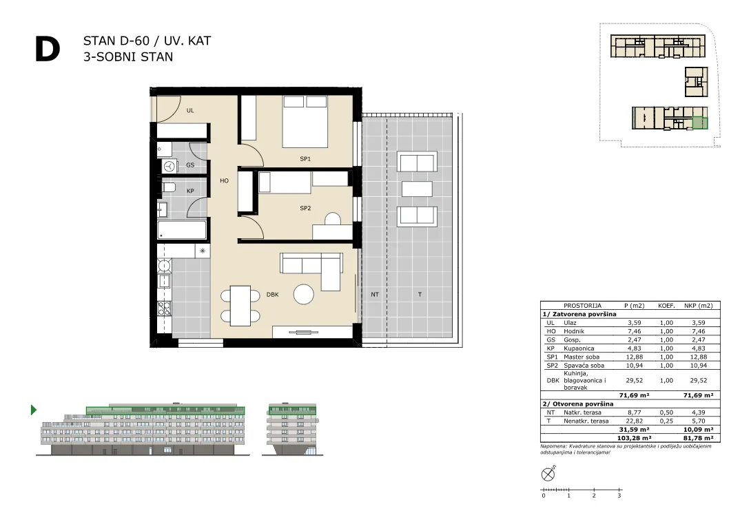 velika gorica, trosoban stan neto površine 81,78 m² novogradnja - slika 5