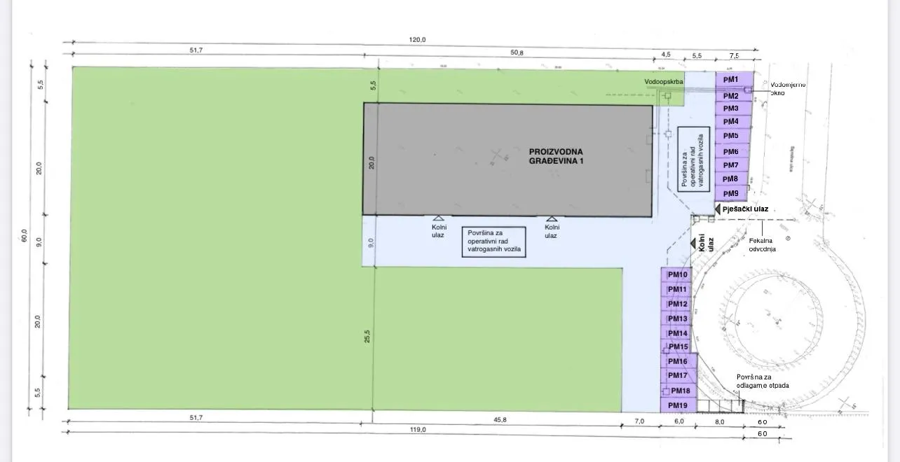 gospodarska zona, pisarovina i., proizvodno, skladišna hala 1116 m² - slika 22