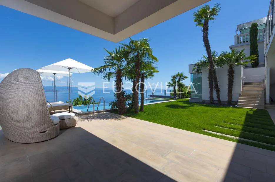 opatija, oprić, ekskluzivna vila 375 m² s panormaskim pogledom, bazenom i saunom - slika 5