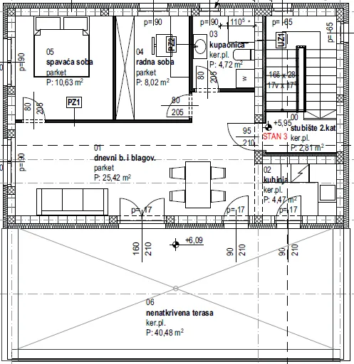zagreb, ježdovec, moderan trosoban stan površine 66 m², novogradnja - slika 4