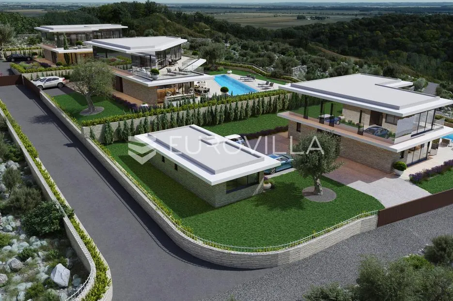 trogir, vinišće, luksuzna, jedinstveno villa suvremenog dizajna s bazenom, pogled na more - slika 24