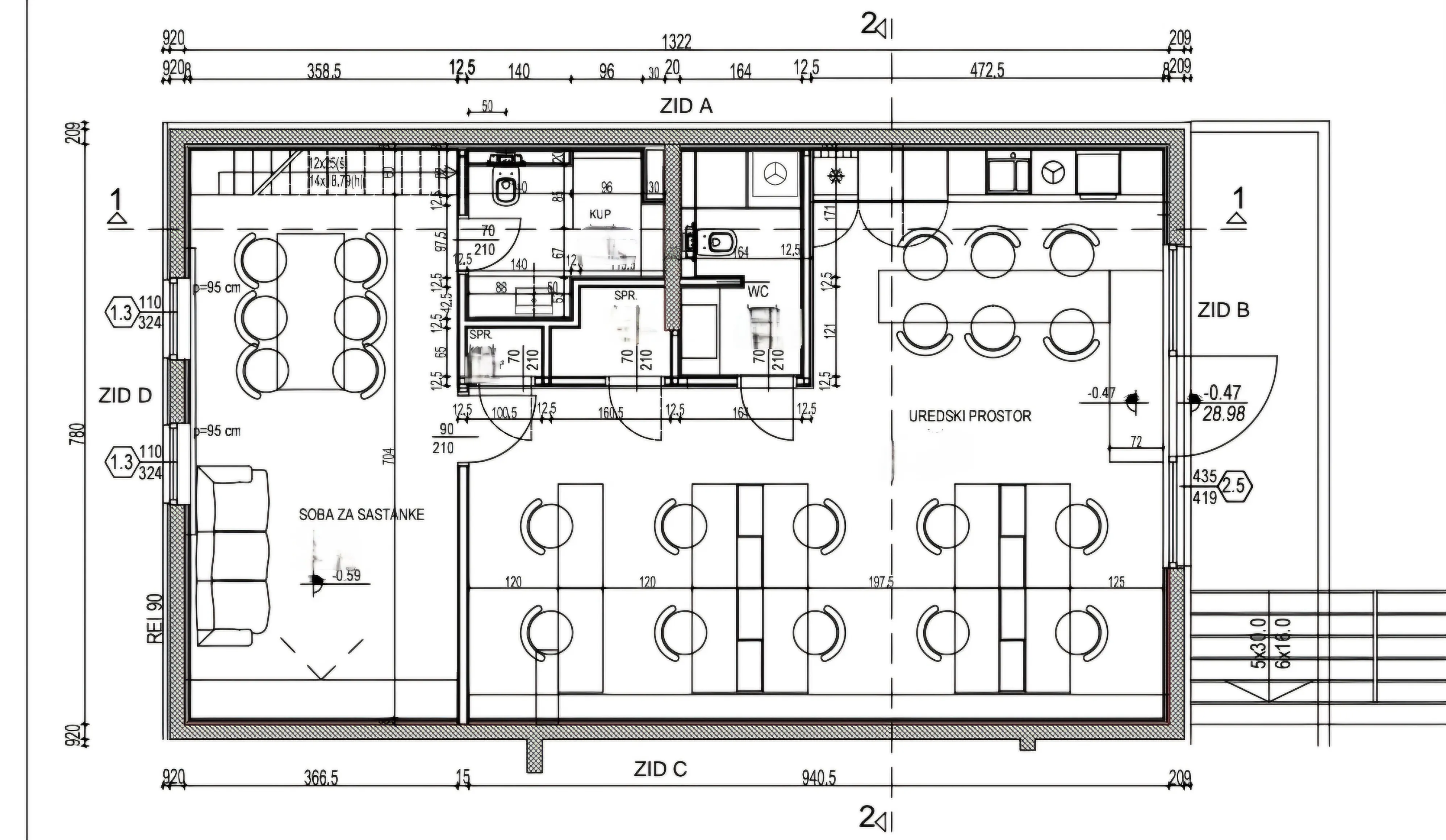 split, trstenik, vrhunski uređen poslovni prostor površine 114 m² - slika 8
