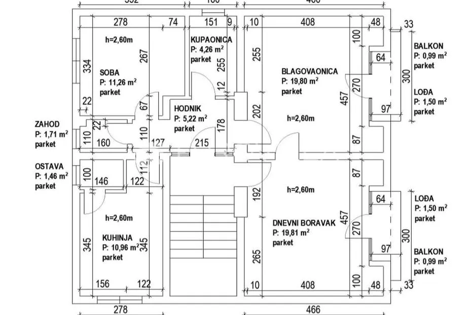 zagreb, jandrićeva, trosoban stan sa 2 balkona, garažom, parking mjestom i vrtom, 80 m² - slika 8