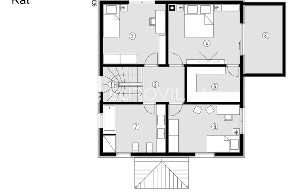 vrbnik, novogradnja od 152 m² s dvorištem - slika 22