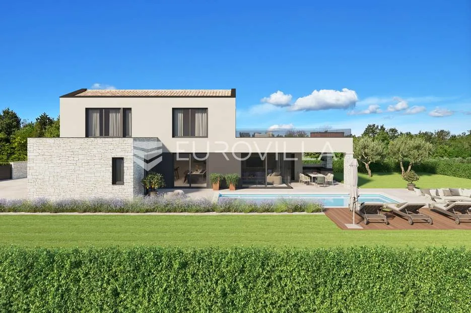 bratovići, poreč, moderna vila s bazenom, u izgradnji - slika 10