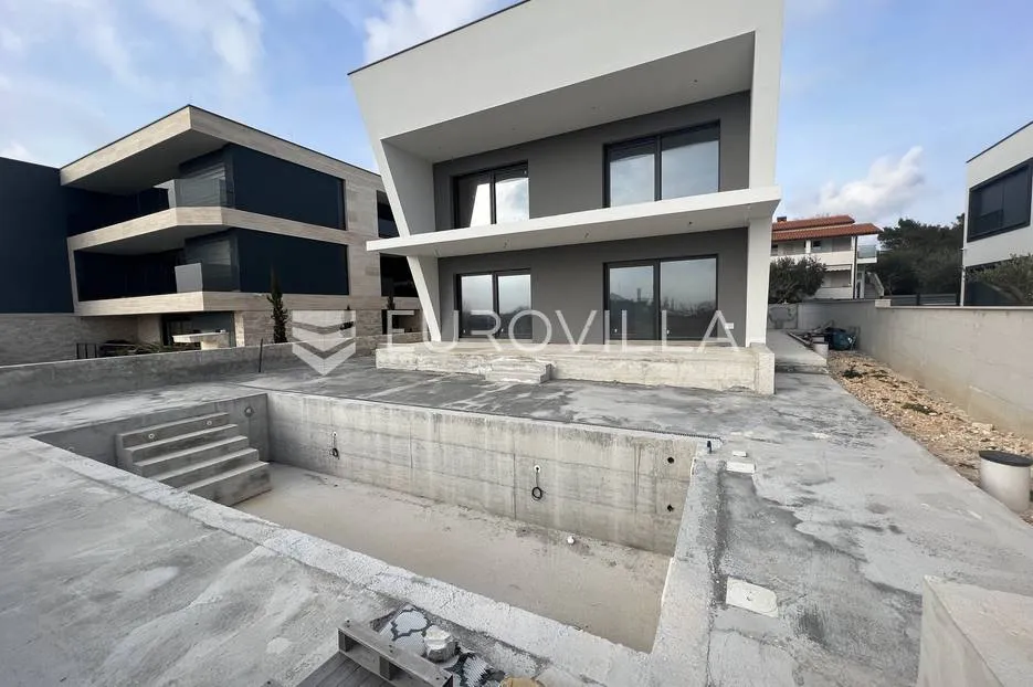 istra, medulin kuća s bazenom nedovršena, pogled na more - slika 3