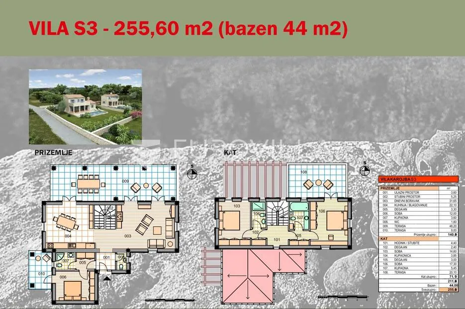 karojba, projekt kamenih vila - slika 6