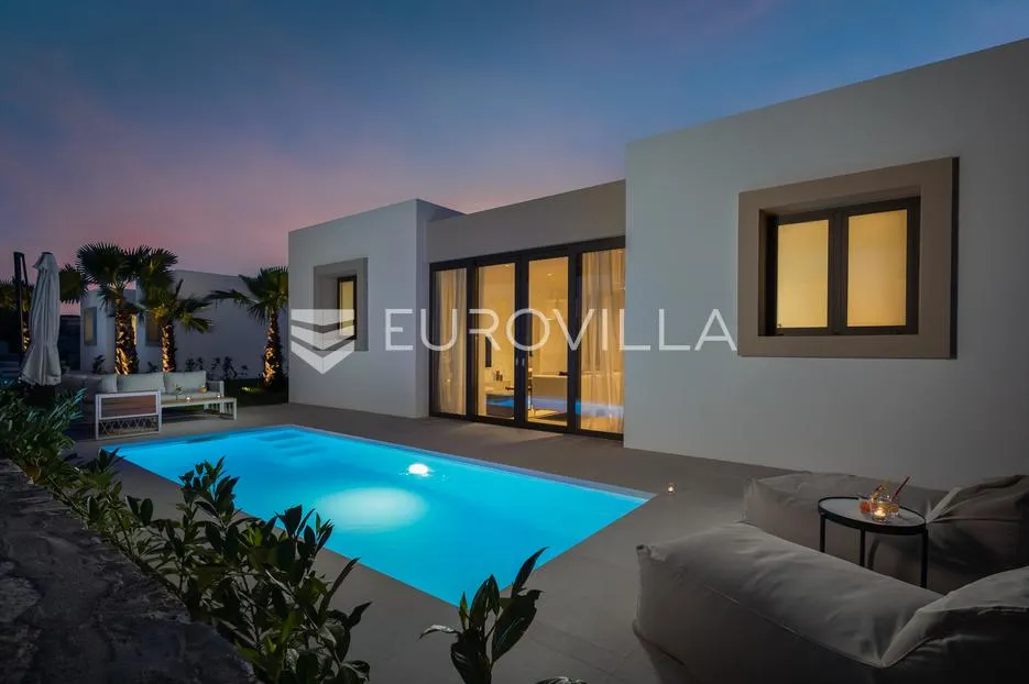 Tkon, Palms resort, luksuzna vila s bazenom i pogledom na more