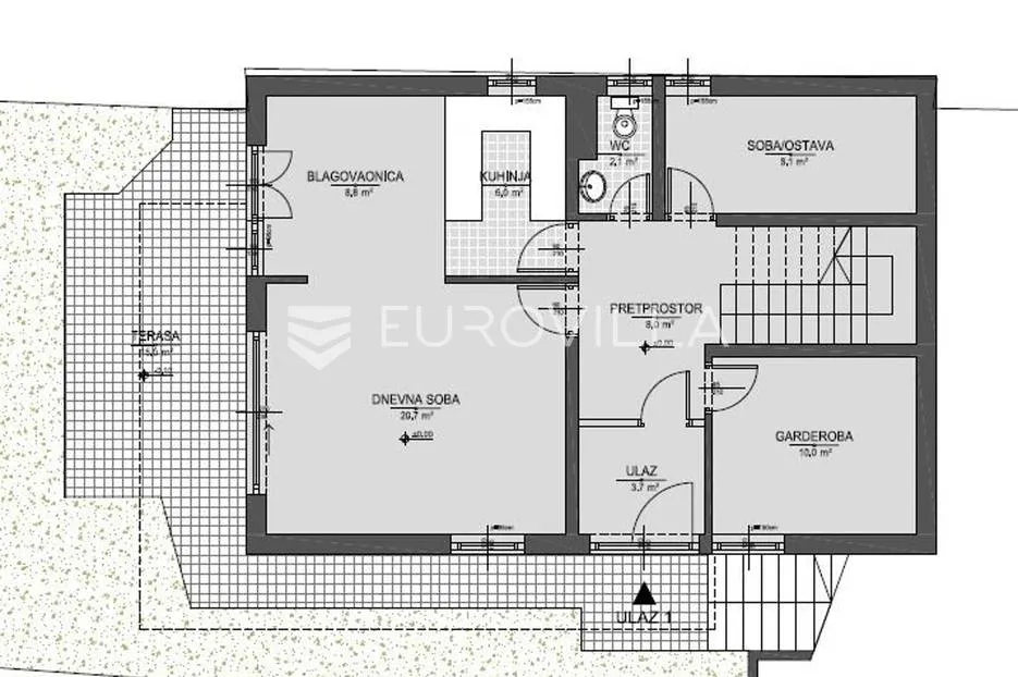zagreb, srebrnjak, prekrasan dvoetažni stan 127 m² s vrtom i terasom - slika 20