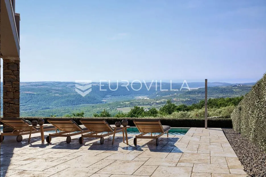 istra, grožnjan, luksuzn vila u roh bau fazi s panoramskim pogledom na more - slika 2