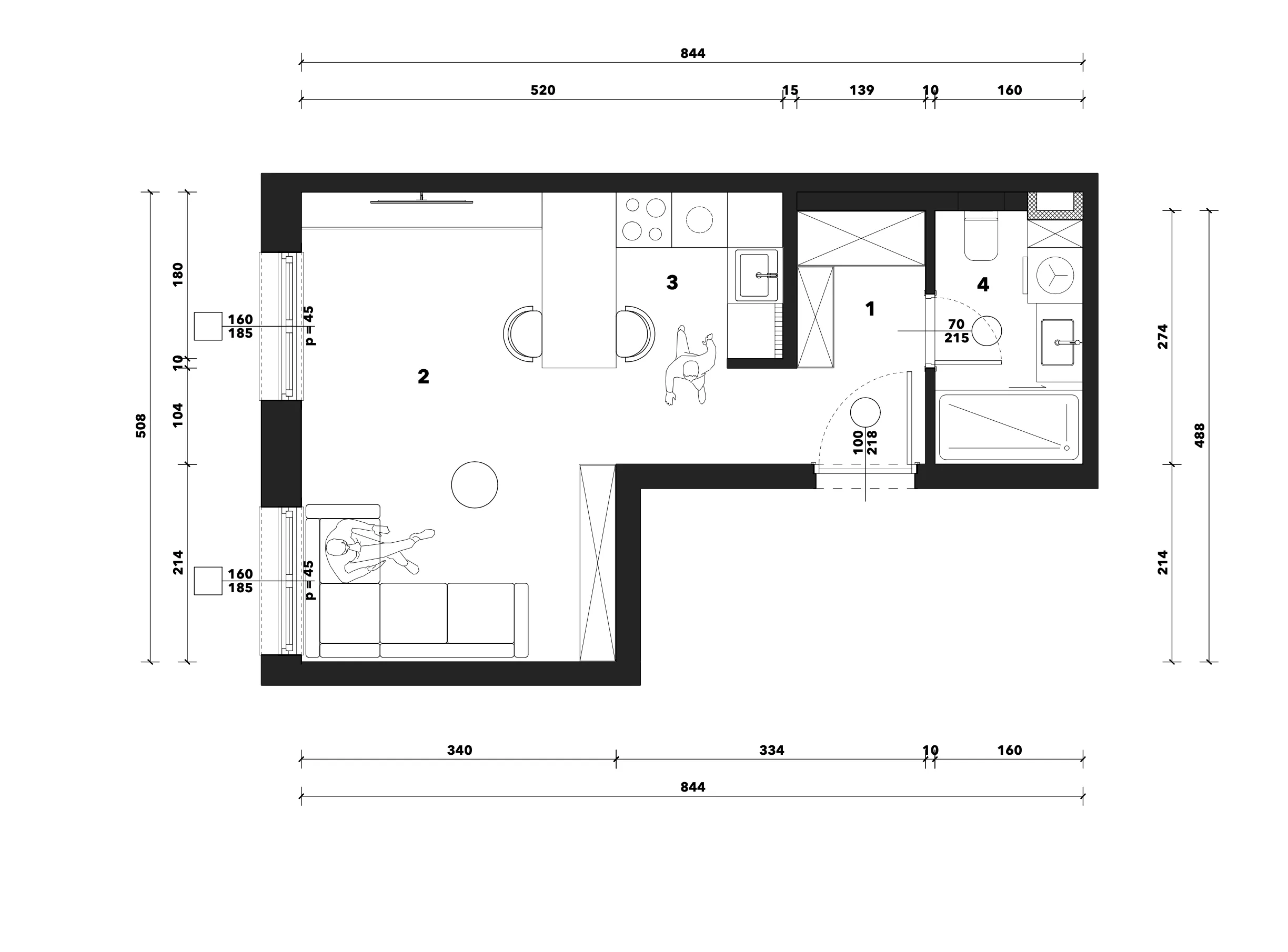 zagreb, črnomerec, kuniščak, atraktivan jednosoban stan u novogradnji, 31 m² - slika 9