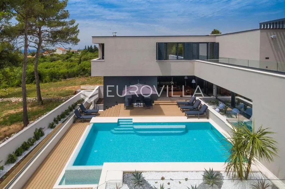 zadar, diklo, prekrasna villa s bazenom i pogledom na more - slika 2