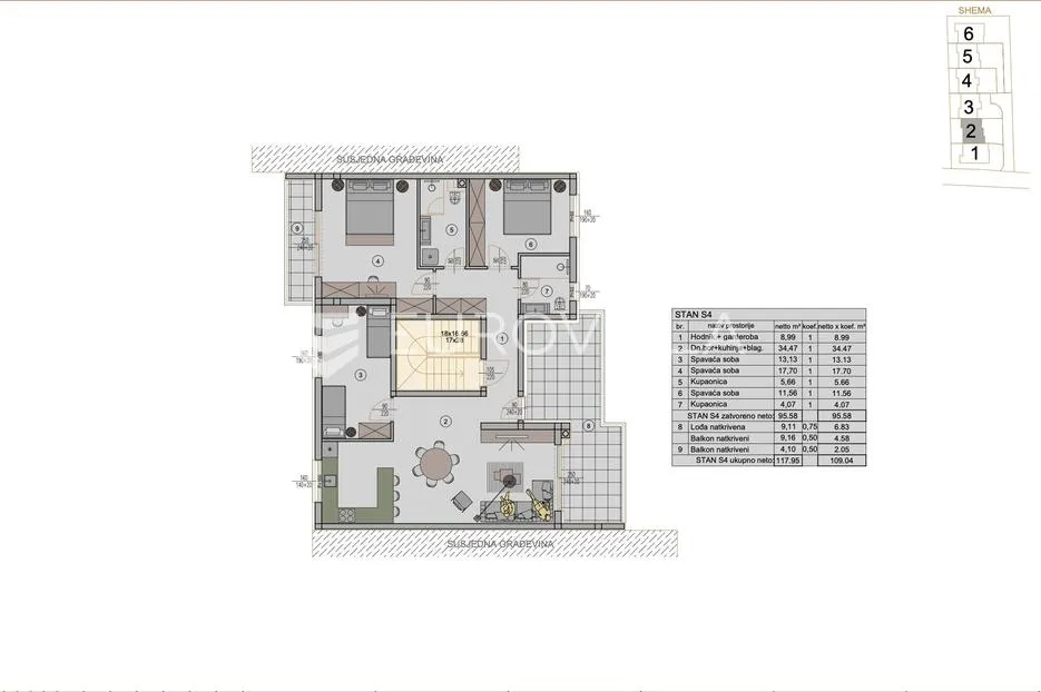 pula, kaštanjer, moderni penthouse u novogradnji, 2. kat, 116.14 m², vrhunska lokacija - slika 6