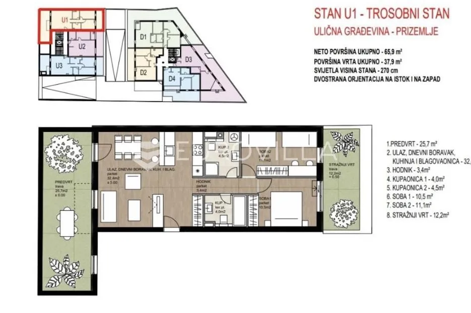 zagreb, petrova, novogradnja, trosoban stan 70 m² na odličnoj lokaciji s vrtom, parking - slika 17