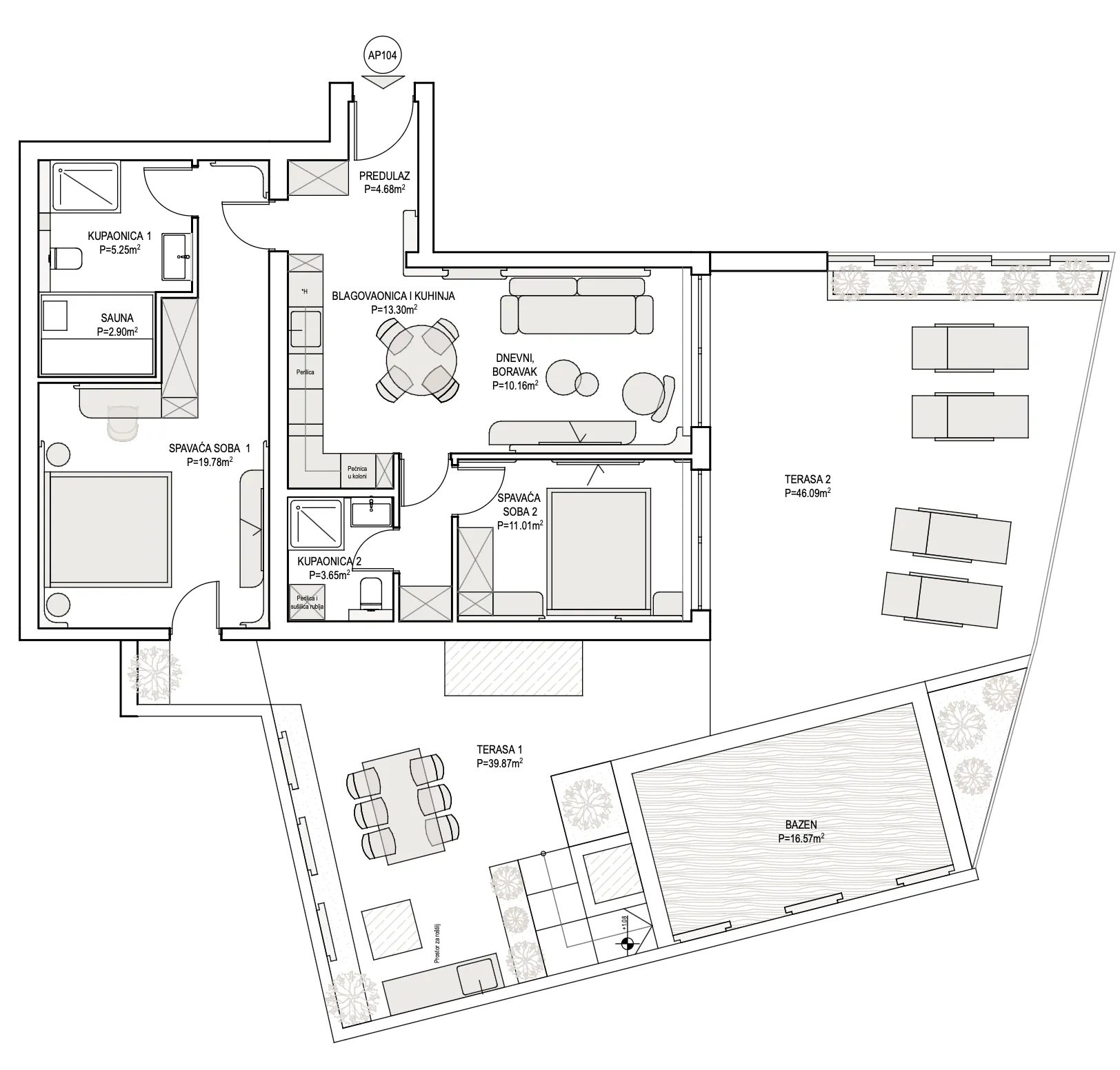 opatija, centar, luksuzan stan nkp 90 m2, novogradnja - slika 13