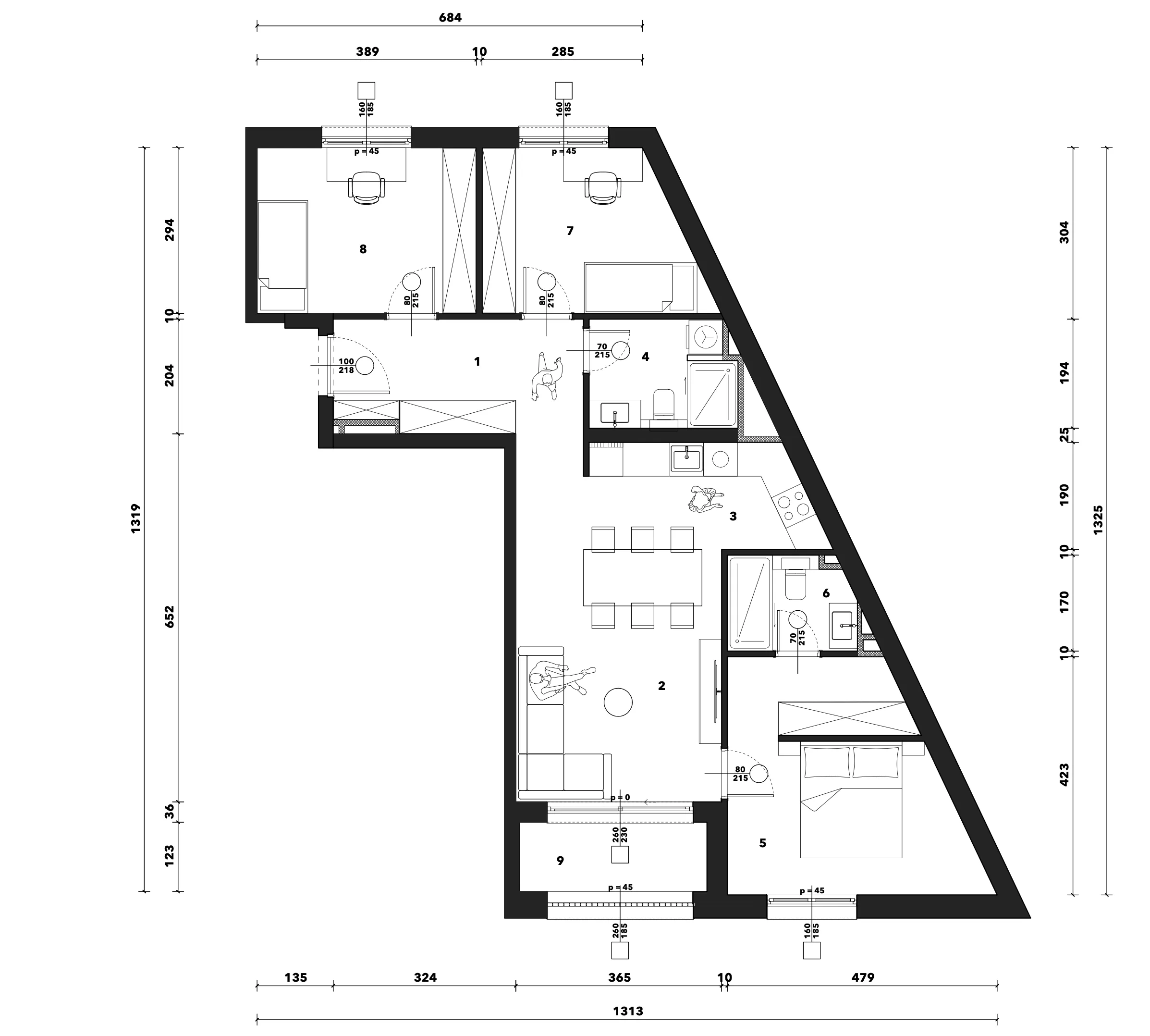 zagreb, črnomerec, kuniščak, atraktivan četverosoban stan u novogradnji, 84 m² - slika 9