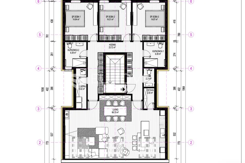 osijek, donji grad, luksuzni četverosobni stan 171 m² u izgradnji, poslovna prilika - slika 13