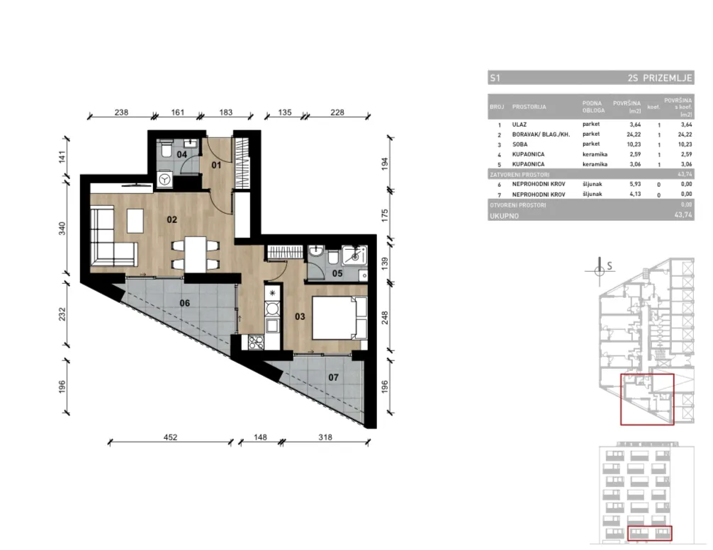 zagreb, vrapče, novogradnja, dvosoban stan u prizemlju, 43,74 m² - slika 4
