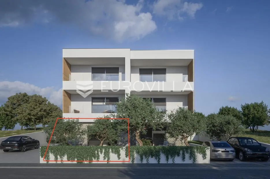 Brodarica, prvi red do mora, moderni stanovi u ekskluzivnoj zgradi u izgradnji, B1, S1