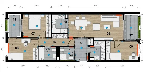 zagreb, črnomerec, vrhunska novogradnja, četverosoban apartman površine 93 m² - slika 10