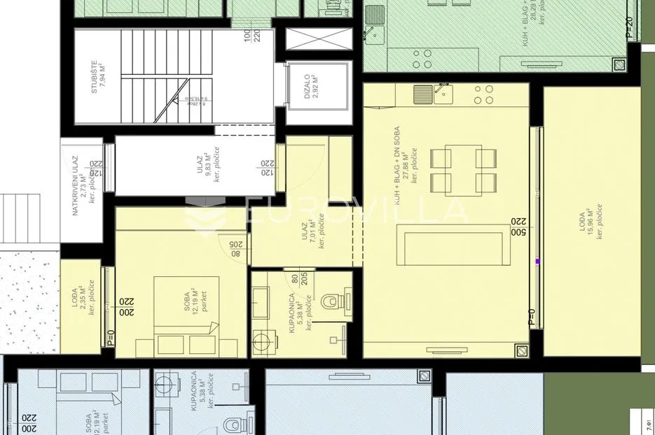 biograd na moru, sv. filip i jakov, stan s2 u prizemlju od 66,20 m² s vrtom od 22 m² - slika 9
