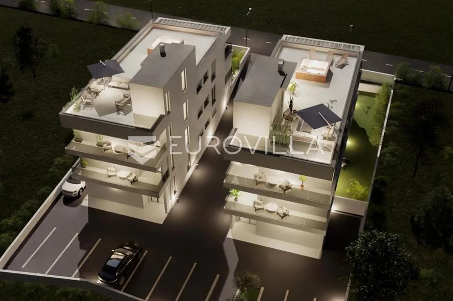 Zadar, Petrčane, penthouse s privatnom krovnom terasom i panoramskim pogledom na more, Punta Radman - Petrčane, Zadar