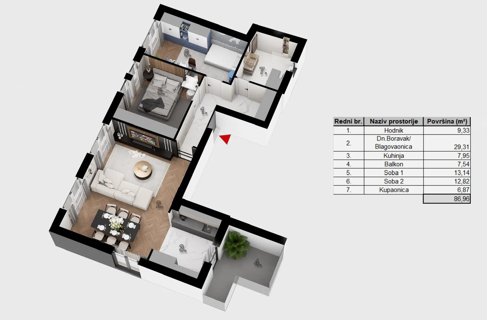 požega, moderan trosoban stan u izgradnji 82 m² - slika 18