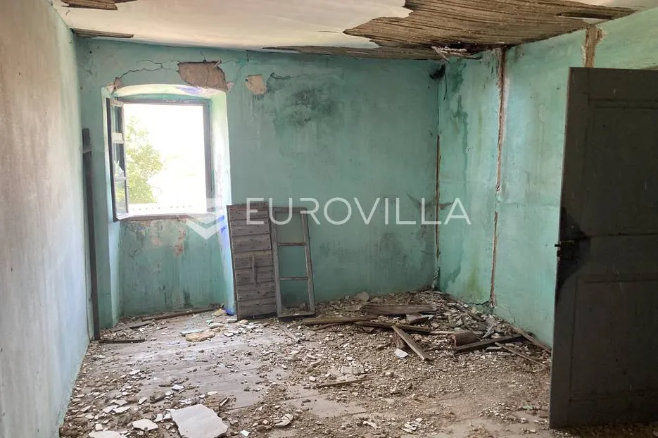 istra, puntera, kamena kuća za adaptaciju s predivnim pogledom na otok cres prilika - slika 14