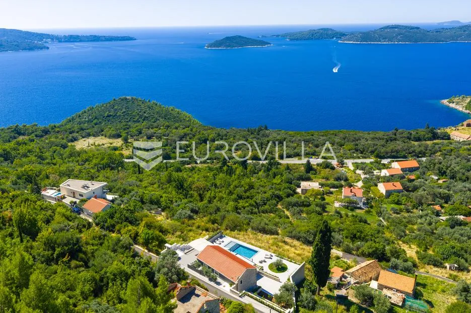 dubrovnik okolica, prekrasna kamena kuća s bazenom i pogledom - slika 41