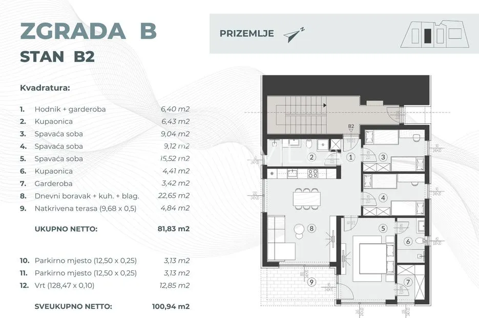 istra, fažana, luksuzan četverosoban stan 106.76 m²,vrt 186.70 m², 1.2km od mora, zatvoreni kompleks - slika 12