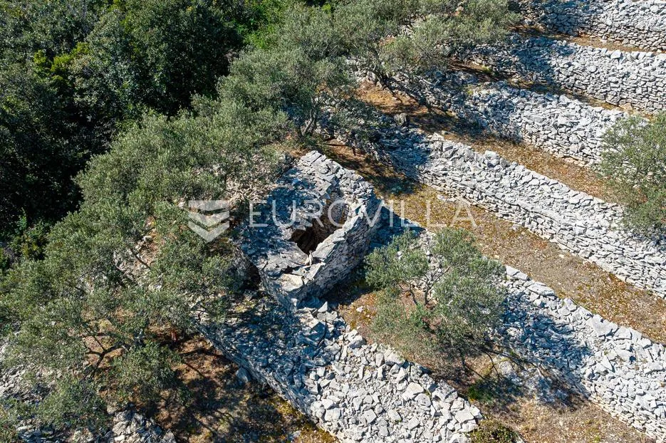 otok korčula, blato, poljoprivredno zemljište s dvije ruševne kamene kućice. - slika 11