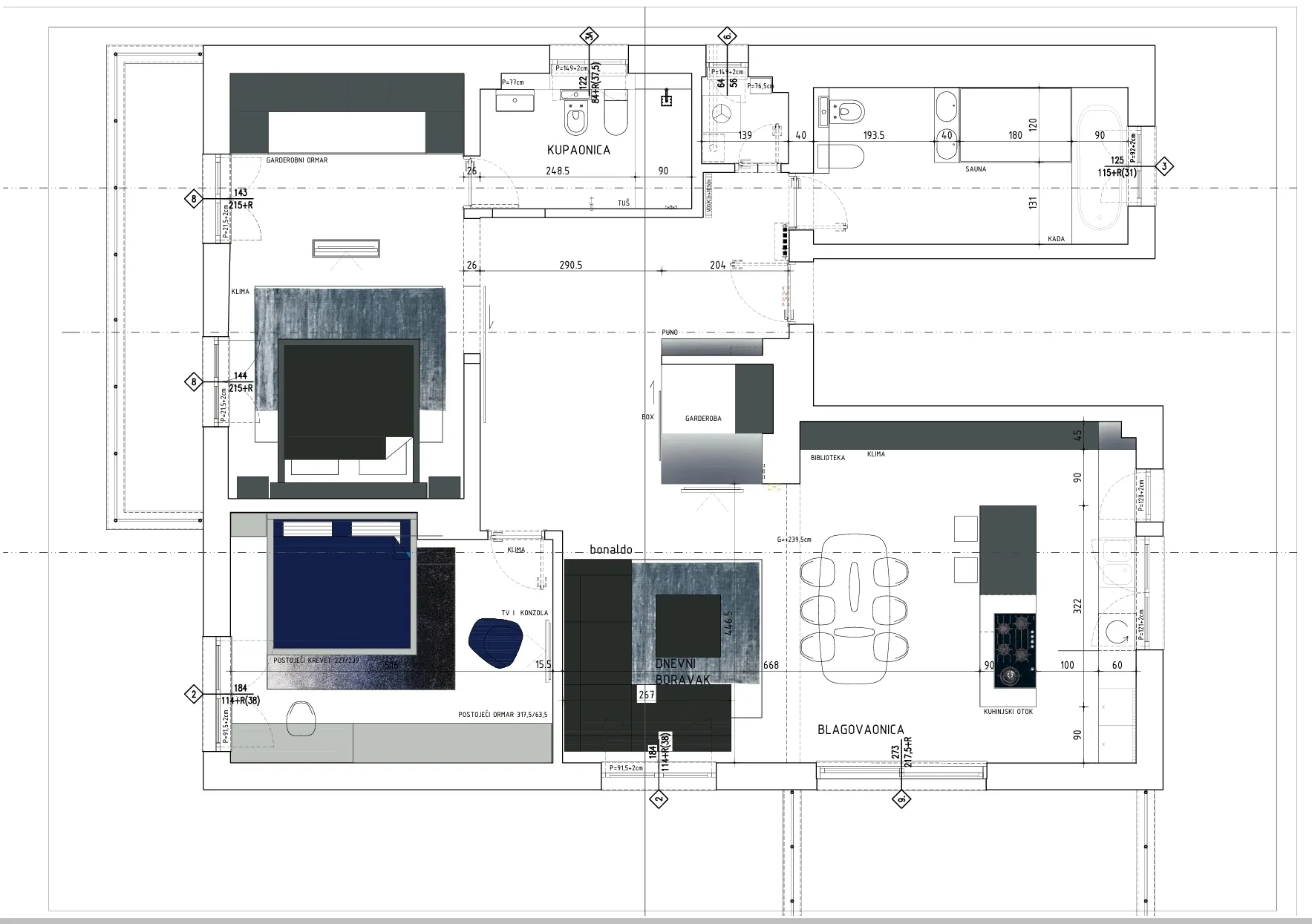 zagreb, srebrnjak, luksuzan trosoban stan 151,63 m², garaža parking - slika 13