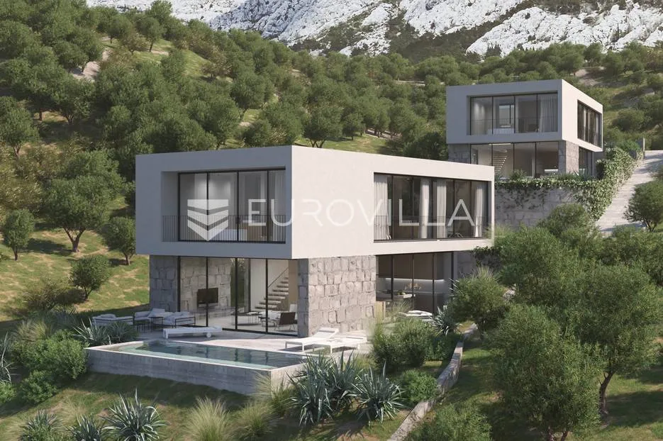 makarska, veliko brdo, luksuzna vila s bazenom i panoramskim pogledom na cijelu makarsku i jadran - slika 17