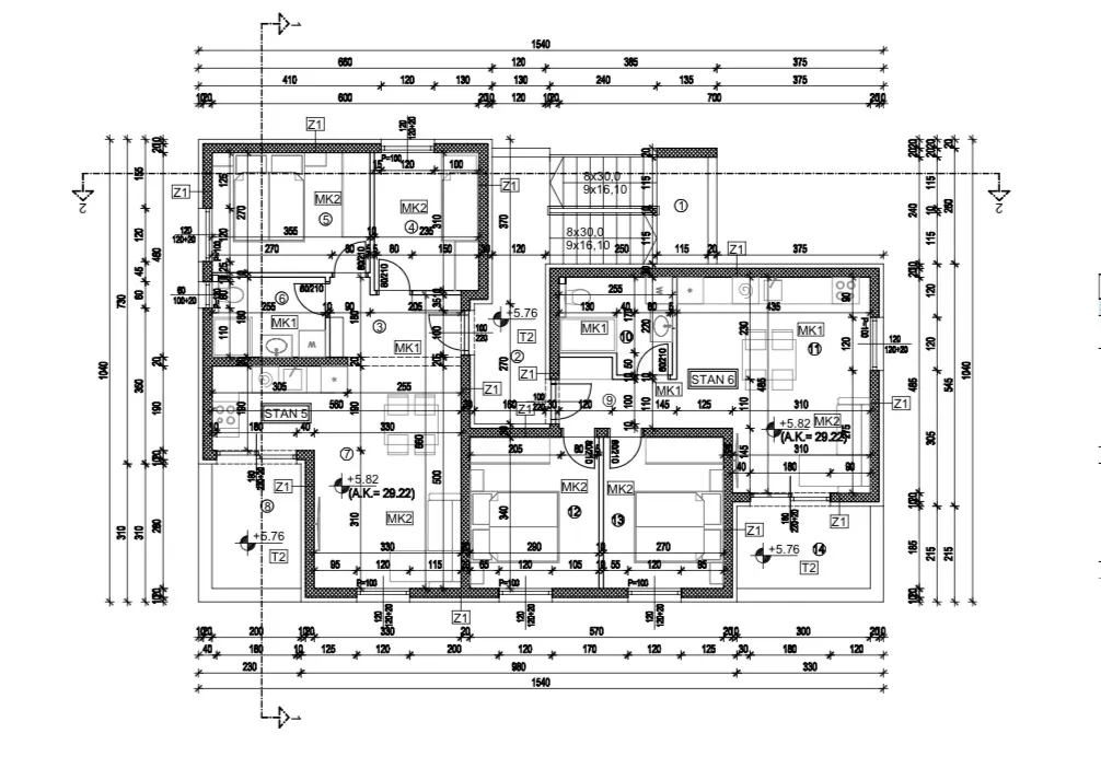 trogir, dvosoban stan na drugom katu neto korisne površine 52,36 m², s6 objekt b - slika 11