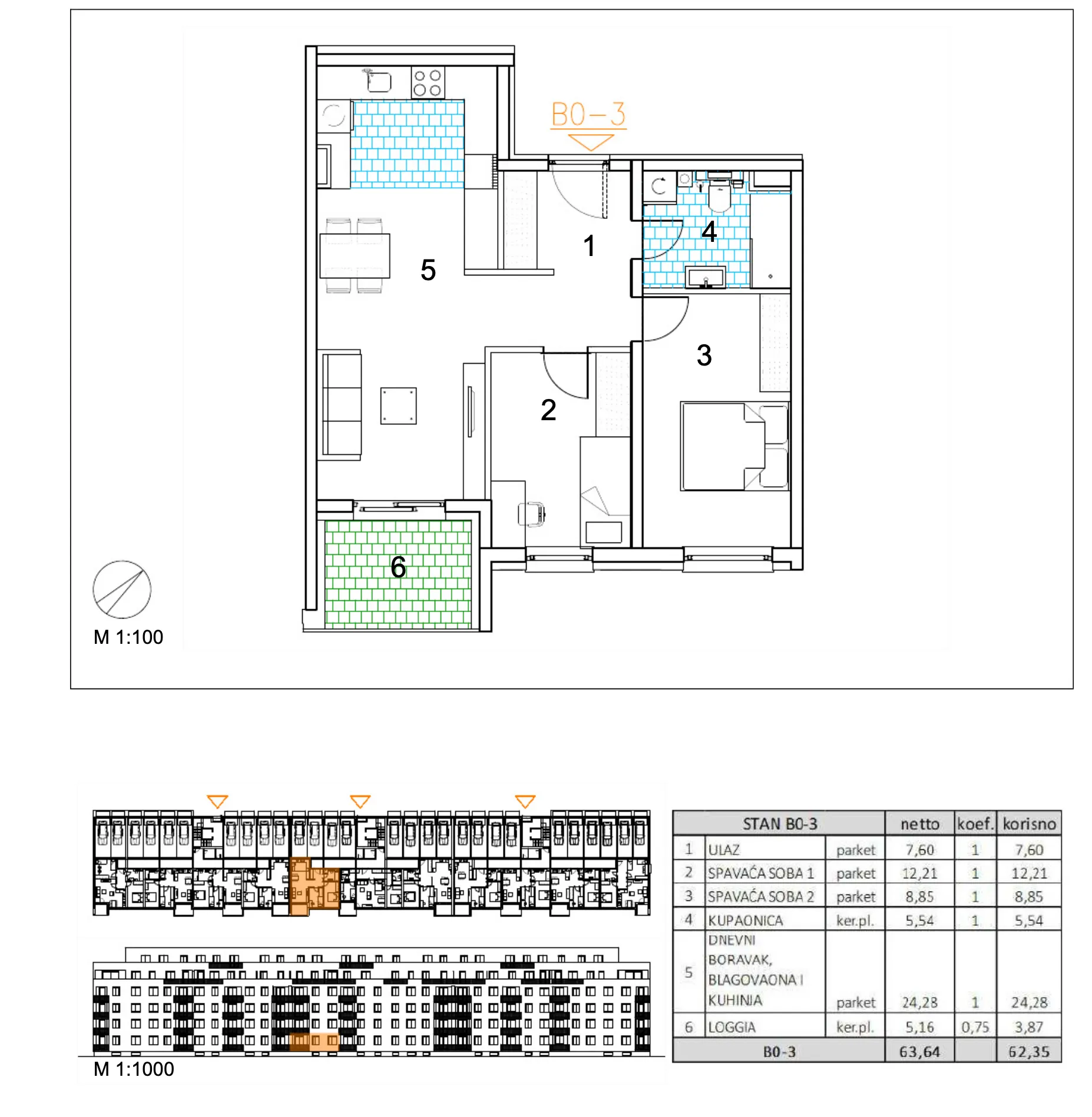 velika gorica, moderan trosoban stan u novogradnji, 62 m² - slika 6
