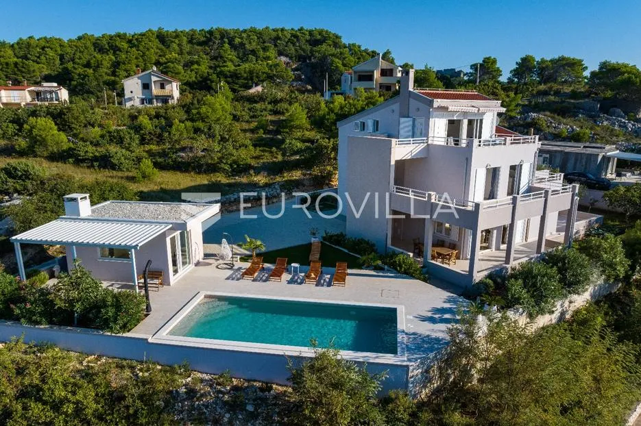 zadar, novigrad moderna vila s panoramskim pogledom na velebit i novigradsko more - slika 1
